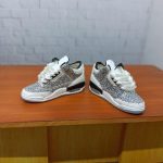 1/6 Sepatu Sneakers Nike Air Jordan 3 White Black Miniatur