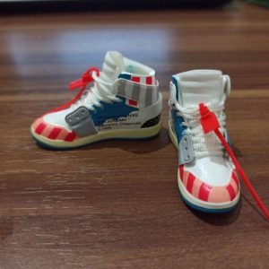 1/6 Sepatu Sneakers AJ1 off white x Parra Virgil Abloh miniatur